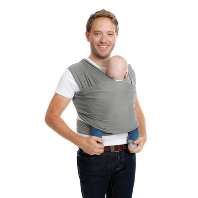 Sistem de purtare ergonomic pentru copii, Wrap Elastic Tricot Slen Cool, Moon Mint Grey, Babylonia
